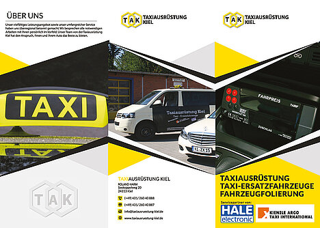 Taxiausruestung_in_Kiel Flyer außen